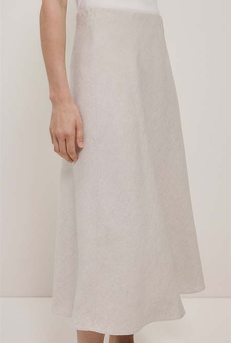 Yarn Dyed Linen Bias Slip Skirt Yarn Dyed Linen Bias Slip Skirt