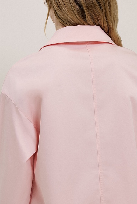 Poplin Relaxed Longline Shirt Poplin Relaxed Longline Shirt