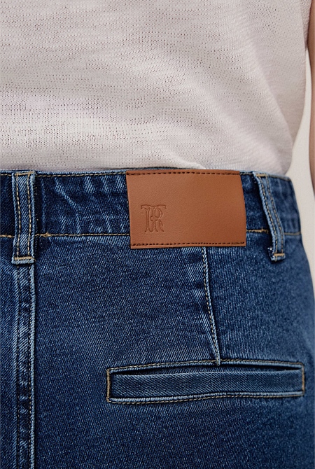 Denim High Rise Tailored Pant Denim High Rise Tailored Pant