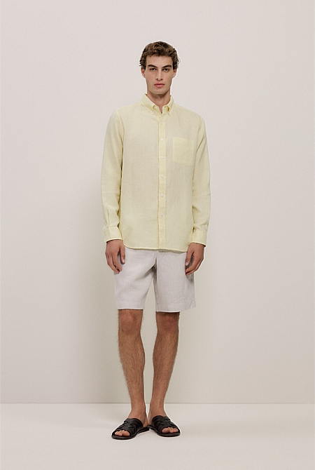 Regular Fit Linen Classic Long Sleeve Shirt Regular Fit Linen Classic Long Sleeve Shirt