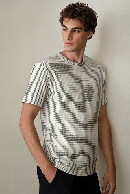 Jacquard Cotton Textured T-shirt Jacquard Cotton Textured T-shirt