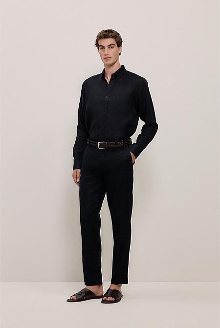Regular Fit Linen Classic Long Sleeve Shirt Regular Fit Linen Classic Long Sleeve Shirt