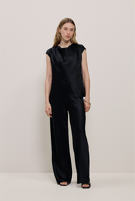 Satin Cowl Neck Blouse Satin Cowl Neck Blouse