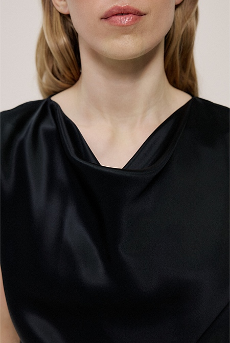 Satin Cowl Neck Blouse Satin Cowl Neck Blouse