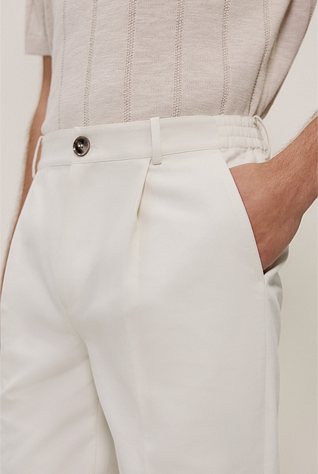 Cotton Blend Pleat Front Pant Cotton Blend Pleat Front Pant