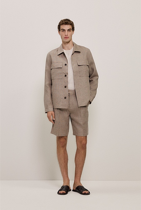 Yarn Dyed Linen Tailored Short Yarn Dyed Linen Tailored Short
