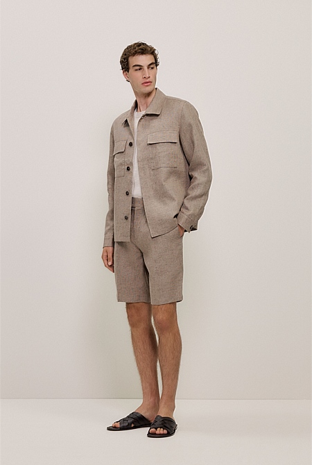 Yarn Dyed Linen Tailored Short Yarn Dyed Linen Tailored Short