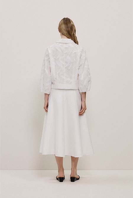 Embroidered Feather Detail Shirt Embroidered Feather Detail Shirt