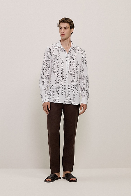 Rowan Regular Fit Linen Long Sleeve Shirt Rowan Regular Fit Linen Long Sleeve Shirt