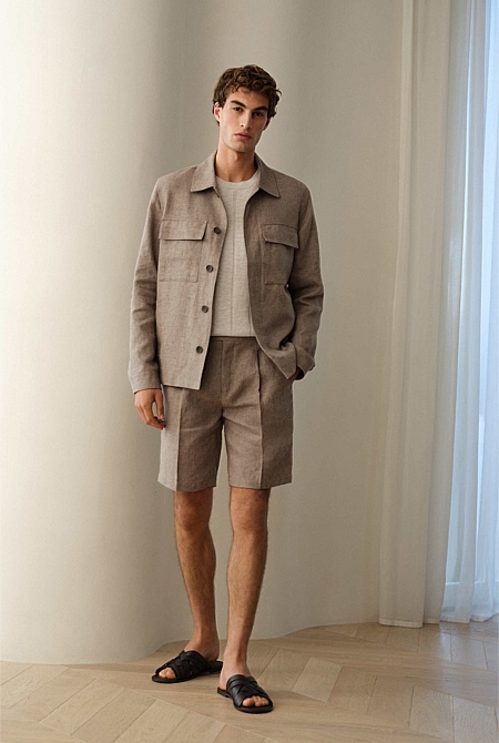 Yarn Dyed Linen Twin Pocket Jacket Yarn Dyed Linen Twin Pocket Jacket