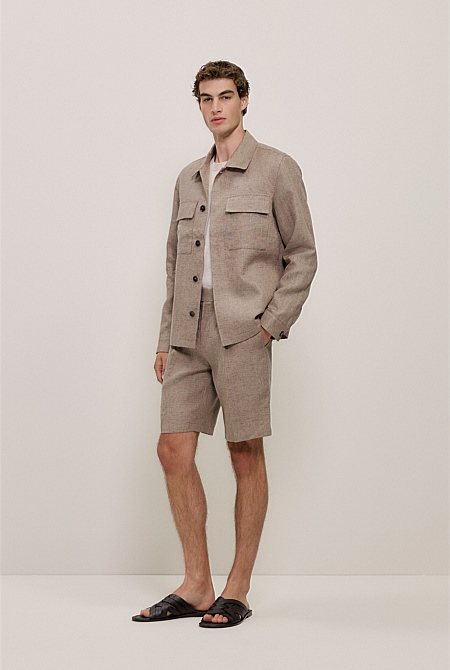 Yarn Dyed Linen Twin Pocket Jacket Yarn Dyed Linen Twin Pocket Jacket