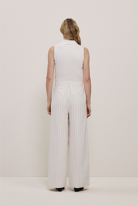 Linen Cotton Pinstripe Pant Linen Cotton Pinstripe Pant