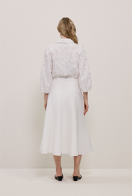 Textured Flare Midi Skirt Textured Flare Midi Skirt