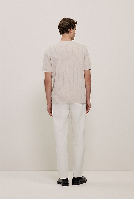 Linen Cotton Slub Knit T-shirt Linen Cotton Slub Knit T-shirt