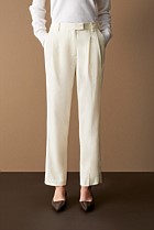 Stretch Wool Pleat Front Pant