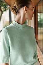 Boucle Mock Neck