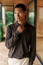 Merino Long Sleeve Polo