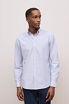 Regular Fit Yarn Dyed Stripe Oxford Shirt