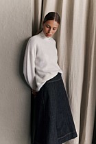 Alpaca Merino Blend Relaxed Mock Neck