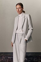 Italian Wool Blend Single Breasted Blazer