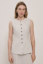 Linen Tailored Vest
