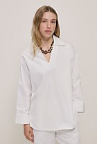 Poplin Relaxed Longline Shirt