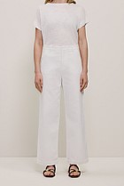 Australian Cotton Blend Denim High Rise Tailored Pant