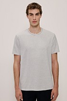 Jacquard Cotton Textured T-shirt