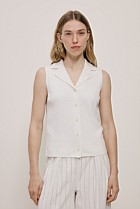 Cotton Cashmere Knit Vest