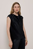 Satin Cowl Neck Blouse