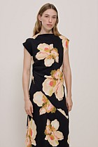 Caelia Draped Bias Dress