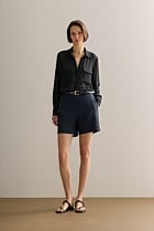 Linen Blend Twill Smart Short