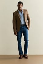 Relaxed Fit Mid Wash Jean