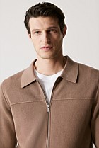 Wool Blend Collared Jacket