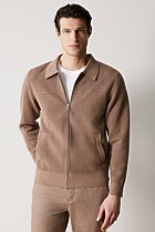 Wool Blend Collared Jacket