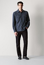 Regular Fit Cotton Wool Blend Puppytooth Overshirt