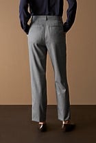 Yarn Dyed Stretch Wool Pleat Front Pant