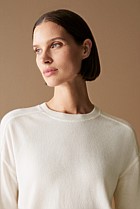 Merino Blend Forward Shoulder Seam Relaxed Crew