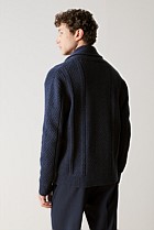 Merino Nep Cable Shawl Cardigan