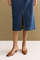 Australian Cotton Blend Classic Denim Skirt