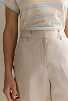 Yarn Dyed Linen Tapered Trouser