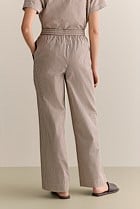 Cotton Poplin Stripe Pull On Pant