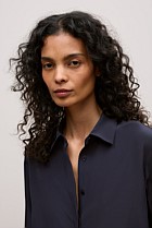 Silk Concealed Placket Shirt