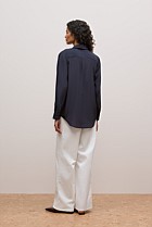 Silk Concealed Placket Shirt
