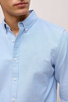 Regular Fit Yarn Dyed Cotton Monogram Oxford Shirt