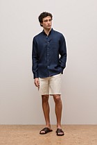Regular Fit Linen Classic Long Sleeve Shirt