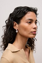 Rava Drop Hoop Earrings