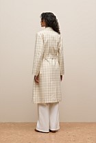 Yarn Dyed Check Trench Coat