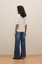 Cotton Cashmere Cable Mock Neck Knit
