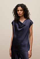 Satin Cowl Neck Blouse